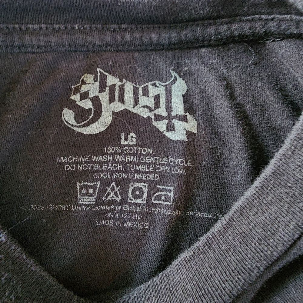 Ghost Swedish Rock Band Papa Emeritus Black Tshirt With Graphics Size Large - Picture 5 of 6